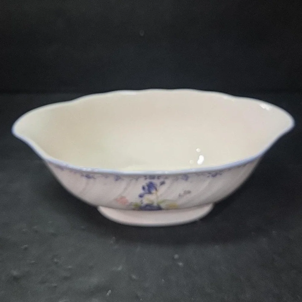 Nikko Blue Peony Gravy Boat, Vintage Blossomtime Fine Tableware Floral Serveware